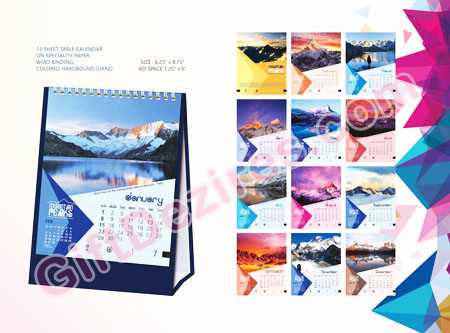 Promotional Table Calendar-Mountain